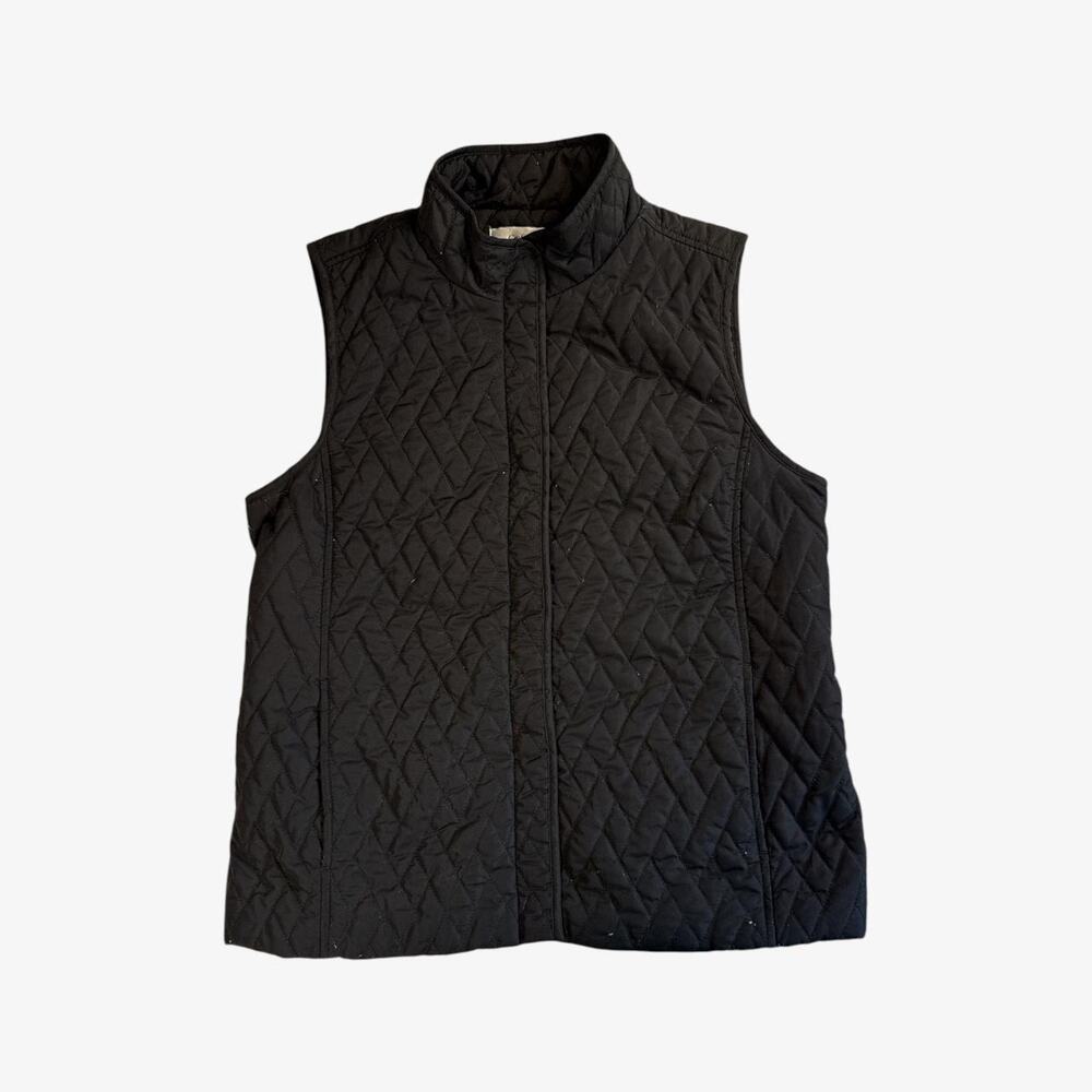 Black quilted vest button up - size medium from Croft & Barrow